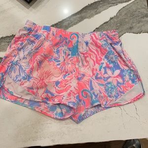 Lilly Pulitzer pink running shorts